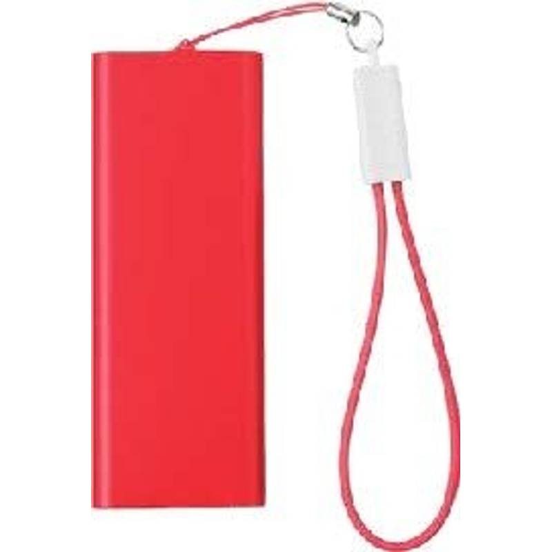 KERA hliníková powerbanka 2000 mAh, červená KERA hliníková powerbanka 2000 mAh, červená